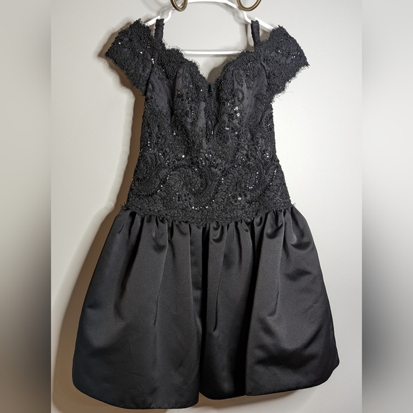 Chris Kole Vintage off the shoulder beaded COUTURE dress - Picture 2 of 15